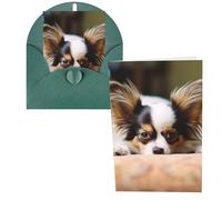 Biglietti di ringraziamento con buste, Papillon sdraiato sulla pancia, 10 x 15 cm, set di 1 biglietto di auguri per appunti personalizzati, biglietti formali per tutte le occasioni, adatti per piccole