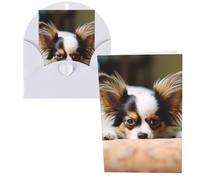 Biglietti di ringraziamento con buste, Papillon sdraiato sulla pancia, 10 x 15 cm, set di 1 biglietto di auguri per appunti personalizzati, biglietti formali per tutte le occasioni, adatti per piccole