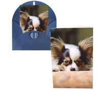 Biglietti di ringraziamento con buste, Papillon sdraiato sulla pancia, 10 x 15 cm, set di 1 biglietto di auguri per appunti personalizzati, biglietti formali per tutte le occasioni, adatti per piccole