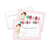 Biglietti di ringraziamento con gelato da riempire nello spazio vuoto, note di ringraziamento per bambini, biglietto di auguri per compleanno, matrimonio, Natale, Ringraziamento, baby shower (20 set