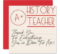 Biglietti di ringraziamento insegnante di storia Teacher