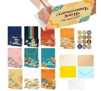 Biglietti Di Ringraziamento Per Dipendenti,10 Pezzi Biglietti Di Ringraziamento Per Dipendenti | Stazioneria Ispirazionale e Divertenti con Buste,Per Home Office Colleghi Team Studenti Bambini