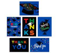 Biglietti di ringraziamento per la laurea Hallmark Bulk (48 biglietti di ringraziamento con buste) blu e nero