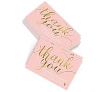Biglietti di ringraziamento per piccole imprese, confezione da 50 pezzi, con spazio per messaggi scrivibili per apprezzamento del cliente, 5 x 9 cm