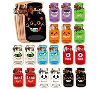 Biglietti Di Sacchetti Di Caramelle Di Halloween - BASSE CANDY JAR, BASSO DI HALLOWEEN GIODI CON CARTE JAD, Borsa Per Il Trattamento Festivo Con Etichette E Spettrali Etichette Jar | Perf