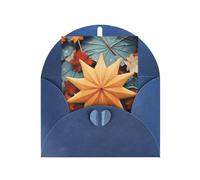 Biglietti e buste bianche con stampa di stelle marine, design unico, perfetti per festival, inviti