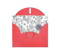 Biglietti e buste con stampa di erbe e piante erbacee fiorite, 12,7 x 15,2 cm, per inviti di matrimonio, compleanno e tutte le occasioni