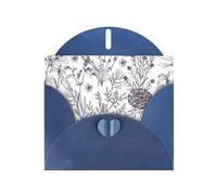 Biglietti e buste con stampa di erbe e piante erbacee fiorite, 12,7 x 15,2 cm, per inviti di matrimonio, compleanno e tutte le occasioni