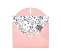 Biglietti e buste con stampa di erbe e piante erbacee fiorite, 12,7 x 15,2 cm, per inviti di matrimonio, compleanno e tutte le occasioni