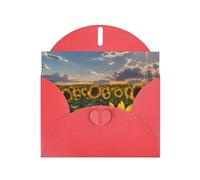 Biglietti e buste con stampa di girasoli e luce solare, 12,7 x 15,2 cm, per inviti di matrimonio, compleanno e tutte le occasioni