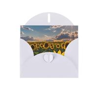 Biglietti e buste con stampa di girasoli e luce solare, 12,7 x 15,2 cm, per inviti di matrimonio, compleanno e tutte le occasioni