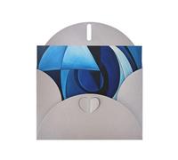 Biglietti e buste con stampa di note musicali blu, 12,7 x 15,2 cm, per inviti di matrimonio, compleanno e tutte le occasioni