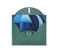 Biglietti e buste con stampa di note musicali blu, 12,7 x 15,2 cm, per inviti di matrimonio, compleanno e tutte le occasioni