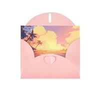 Biglietti e buste con stampa di paesaggi sulla spiaggia, 12,7 x 15,2 cm, per inviti di matrimonio, compleanno e tutte le occasioni