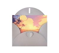 Biglietti e buste con stampa di paesaggi sulla spiaggia, 12,7 x 15,2 cm, per inviti di matrimonio, compleanno e tutte le occasioni