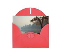 Biglietti e buste vuoti con stampa di barca sul lago montano 12,7 x 15,2 cm, per inviti di matrimonio e compleanno e tutte le occasioni