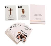 Biglietti educativi con lettere e illustrazioni interattive della Bibbia - Alfabeto per bambini a partire da 1 anno prescolare a casa