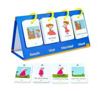 Biglietti educativi per l'asilo - 80 giocattoli interattivi | Accessori educativi precoci, immagini, testi, inglese, ricognizione, set educativo, scuola domestica, set di lettura dell'alfabetizzazione