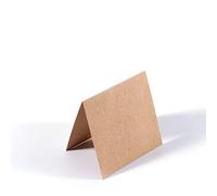Biglietti Florence per Progetti Creativi Kraft (marrone) - Robusti 200 gsm - Biglietti Piegati - 10 x 9 cm- Papercraft - Ideali come Biglietti d'auguri, Inviti - Scatola di Stoccaggio Inclusa