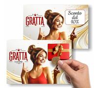 Biglietti GRATTA E VINCI per estetiste parrucchiere manicure negozi. Biglietti lotteria premio vincita regali omaggi offerte sconti per catturare nuovi clienti e fidelizzare la clientela (100, Mod. 3)