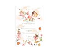 Biglietti Inviti per festa a tema grafica a scelta 30pz cartoncini per battesimo compleanno comunione da compilare (Fatine - Il Giardino delle Fate)