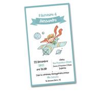 Biglietti Inviti per Festa BATTESIMO personalizzabili Grafica a Scelta Bimbo/Bimba, biglietti di Invito per Battesimo stampato su CARTONCINO di 300gr/mq (Piccolo Principe)