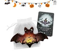 Biglietti ispiratori di Halloween, ciondolo tascabile con carte di incoraggiamento, figure motivazionali, per feste per supporto quotidiano, studio, viaggio, compagno, classe, scuola