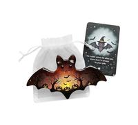 Biglietti ispiratori di Halloween, ciondolo tascabile con carte di incoraggiamento, figure motivazionali portatili per studio, viaggi, vacanze, bambini, adulti, colleghi familiari