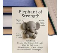 Biglietti ispiratori | Incoraggiamento da collezione | Simbolo della speranza elefante da collezione, per ragazze adolescenti donne madre scrivania libreria comodino posto di lavoro Display
