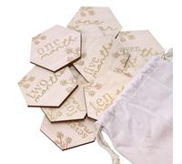 Biglietti mensili per bambini in legno con motivo floreale blocchetti reversibili e incisi al laser, set di 24 detti più un biglietto di nascita personalizzabile. Dischi in legno naturale per foto