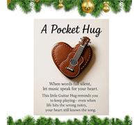 Biglietti Motivazionali - Cuore Tascabile Fatto A Mano Con Biglietto Per Chitarristi E Amanti Della Musica | Mini Souvenir Ispiratore Per Bambini, Adolescenti, Adulti (Compleanno, Natale, Esibizione)