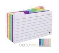 Biglietti Note - 300 pezzi flash schede di fodera colorate per lo studio e l'organizzazione, include adesivi con etichettatura facile, forniture scolastiche per studenti degli insegnanti, preparazione