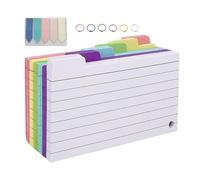 Biglietti per appunti, 300 schede flash colorate foderate pesanti, materiale scolastico con adesivi per insegnanti, studenti, preparazione esami, ricette, affari domestici, viaggi, organizzazione
