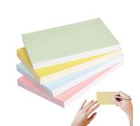 Biglietti per appunti, 4 pezzi foderati di carta di cartone, carta per carte di credito, ideali per lezioni, preparazione degli esami, diario, pianificazione e brainstorming