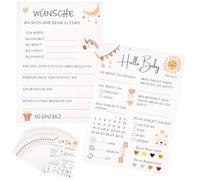 Biglietti per Baby Shower, 20 Carte per la Festa di Genere e Baby Shower, Giochi per Bambini, Carte da Compilare, Decorazione per Bambini, Giochi e Ragazze, Stampa su Entrambi i Lati