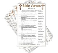 Biglietti per feste con versi biblici, confezione da 20, gioco di | Carta scrivibile, 10,2 x 15,2 cm, gioco di studio biblico, attività con carte cristiane, quiz sulle scritture