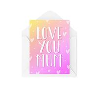 Biglietti per la festa della mamma | Per i suoi genitori Love Mummy Banter Mama Mam | Love You Mum | Compleanno genitori figlio figlia carino animali domestici | CBH883