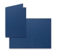 Biglietti pieghevoli B6 - Notte Blu - qualità PREMIUM - 11,5 x 17 cm - molto stabile - per stampanti. - qualità marca: Neuser colori vivaci. 50 Doppelkarten Nacht-Blau