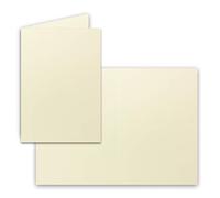 Biglietti pieghevoli DIN A5 - vaniglia-crema - 150 pezzi - biglietti d'invito - menù - libretto della chiesa - vuoto - 14,8 x 21 cm - FarbenFroh di Gustav Neuser