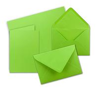 Biglietti pieghevoli verde chiaro - DIN B6 + buste, qualità premium - molto stabile - qualità marca: Neuser colori vivaci B6 Verde chiaro
