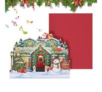Biglietti pop di Natale, biglietti di auguri natalizi con luce e musica per familiari e amici, auguri per esprimere sentimenti specifici per millennial giovani generazioni bambini adulti donne