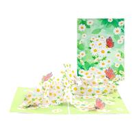 Biglietti pop-up 3D con farfalla e fiore, biglietto di auguri popup per San Valentino, festa della mamma