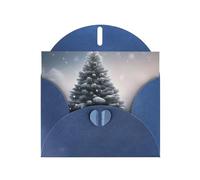 Biglietti regalo con stampa albero di Natale, biglietti di compleanno unisex, biglietti di ringraziamento con buste