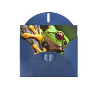 Biglietti regalo con stampa rana albero,Biglietti di compleanno unisex,Biglietti di ringraziamento con buste
