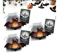 Biglietti tascabili di Halloween, comfort tascabile con biglietto di incoraggiamento, grazioso mini ciondolo, regalo ispiratore for gli amici, piccolo ricordo decorativo(Black*3)