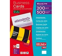 Biglietti visita Decadry -laser/inkjet-microperf.-angoli vivi-fronte/retro - 200g -DAW327 (conf.500)