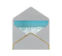 Biglietti vuoti 3D con bellissime stelle marine sulla spiaggia sabbia con buste, biglietti di auguri singoli con buste, inviare ad un caro amico