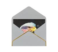 Biglietti vuoti con buste, motivo: aquila patriottica, con buste, da inviare ad un amico intimo