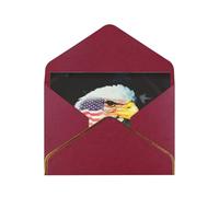 Biglietti vuoti con buste, motivo: aquila patriottica, con buste, da inviare ad un amico intimo