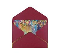 Biglietti vuoti con buste, motivo arbusti floreali, biglietti singoli con buste, da inviare ad un caro amico